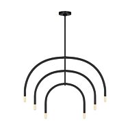 Hadden 6-Light Chandelier in Midnight Black