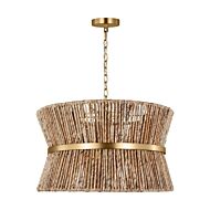 Thurlo Three Light Pendant in Satin Brass by Visual Comfort Studio