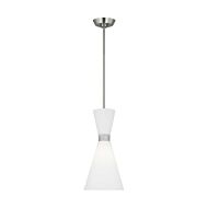 Belcarra One Light Pendant in Brushed Steel by Visual Comfort Studio