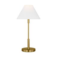 Porteau One Light Table Lamp in Satin Brass by Visual Comfort Studio