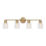 Sayward 4-Light Bathroom Vanity Light in Satin Brass