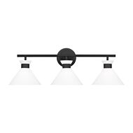 Belcarra Three Light Bath in Midnight Black by Visual Comfort Studio