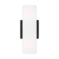 Capalino 2-Light Wall Sconce in Midnight Black