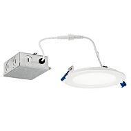 Direct To Ceiling Slim 1-Light LED Slim Downlight in Textured White