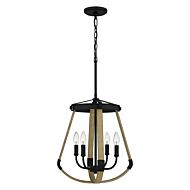 Demura 4-Light Pendant in Matte Black