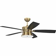 Dominick 52"Ceiling Fan in Satin Brass by Craftmade