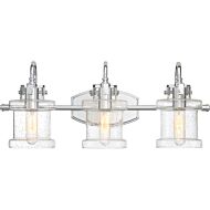 Danbury 3-Light Bathroom Vanity Light in Polished Chrome