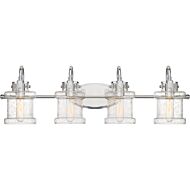 Danbury 4-Light Bathroom Vanity Light in Polished Chrome