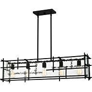 Daphne Five Light Linear Chandelier in Matte Black by Quoizel