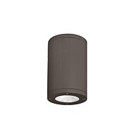 Tube Arch 1-Light LED Flush Mount Ceiling Light in Bronze