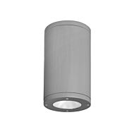 Tube Arch 1-Light LED Flush Mount Ceiling Light in Graphite