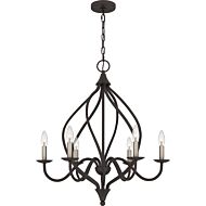 Dupont Six Light Chandelier in Old Bronze by Quoizel