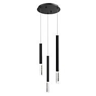 Diaphane LED Pendant in Black by ET2