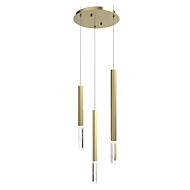 Diaphane LED Pendant in Gold by ET2