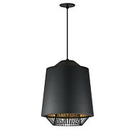 Phoenix LED Pendant in Black  Gold by ET2