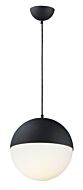 Half Moon LED Pendant in Black by ET2