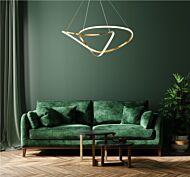 Perpetual 1-Light LED Pendant in Brushed Champagne