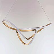 Perpetual LED Pendant in Brushed Champagne by ET2