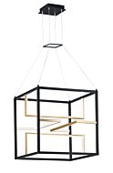 Chamber LED Pendant in Black  Gold by ET2