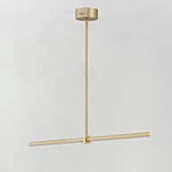 ET2 Lighting Dorian 2-Light Linear Pendant in Gold