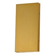 Brik LED Wall Sconce in Natural Aged Brass by ET2