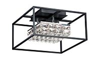 Zephyr LED Flush Mount in Black by ET2