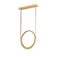 Tether LED Pendant in Natural Aged Brass by ET2