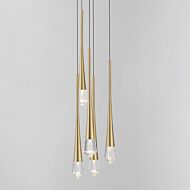 ET2 Lighting Pierce 5-Light Multi-Light Pendant in Gold