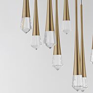 ET2 Lighting Pierce 9-Light Multi-Light Pendant in Gold