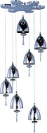 ET2 Chute 7 Light Pendant, Polished Chrome