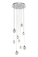 ET2 Harmony 12.75 Inch 9 Light Bubble Glass Pendant in Polished Chrome