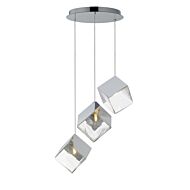 Ice Cube LED Pendant in Polished Chrome by ET2