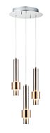 Reveal LED Pendant in Satin Nickel  Satin Brass by ET2