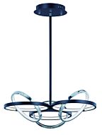 Gyro II LED Pendant in Black  Polished Chrome by ET2