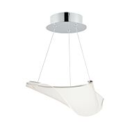 Rinkle LED Pendant in Polished Chrome by ET2