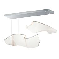 Rinkle LED Pendant in Polished Chrome by ET2