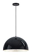 Hemisphere LED Pendant in Gloss Black  Aluminum by ET2