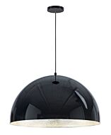 Hemisphere LED Pendant in Gloss Black  Aluminum by ET2