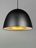 Fungo LED Pendant in Black  Satin Brass by ET2