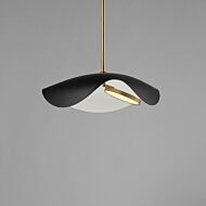 ET2 Lighting Carmen 1-Light Single Pendant in Black with Gold