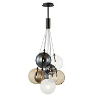 Burst LED Pendant in Black by ET2