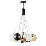 Burst LED Pendant in Black by ET2