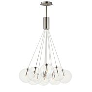 Burst LED Pendant in Satin Nickel by ET2