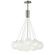 Burst LED Pendant in Satin Nickel by ET2