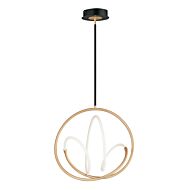 Mobius LED Pendant in Black  Gold by ET2