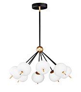 Quest LED Pendant in Black  Gold by ET2