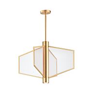 Telstar LED Pendant in Natural Aged Brass by ET2