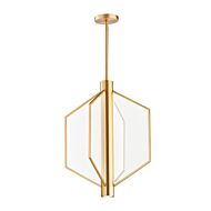 Telstar LED Pendant in Natural Aged Brass by ET2