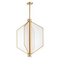 Telstar LED Pendant in Natural Aged Brass by ET2