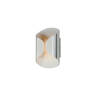 Folio LED Outdoor Wall Lamp in Satin Aluminum  White by ET2